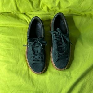 Fenty creepers Rihanna sneakers. Gently used hunter green suede.